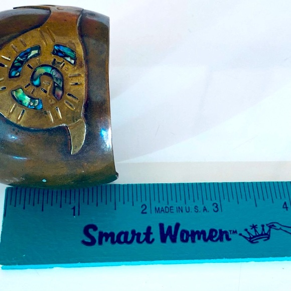 Vintage Luciano Mechoen Mexican Cuff Bras Bracelet - Picture 12 of 16